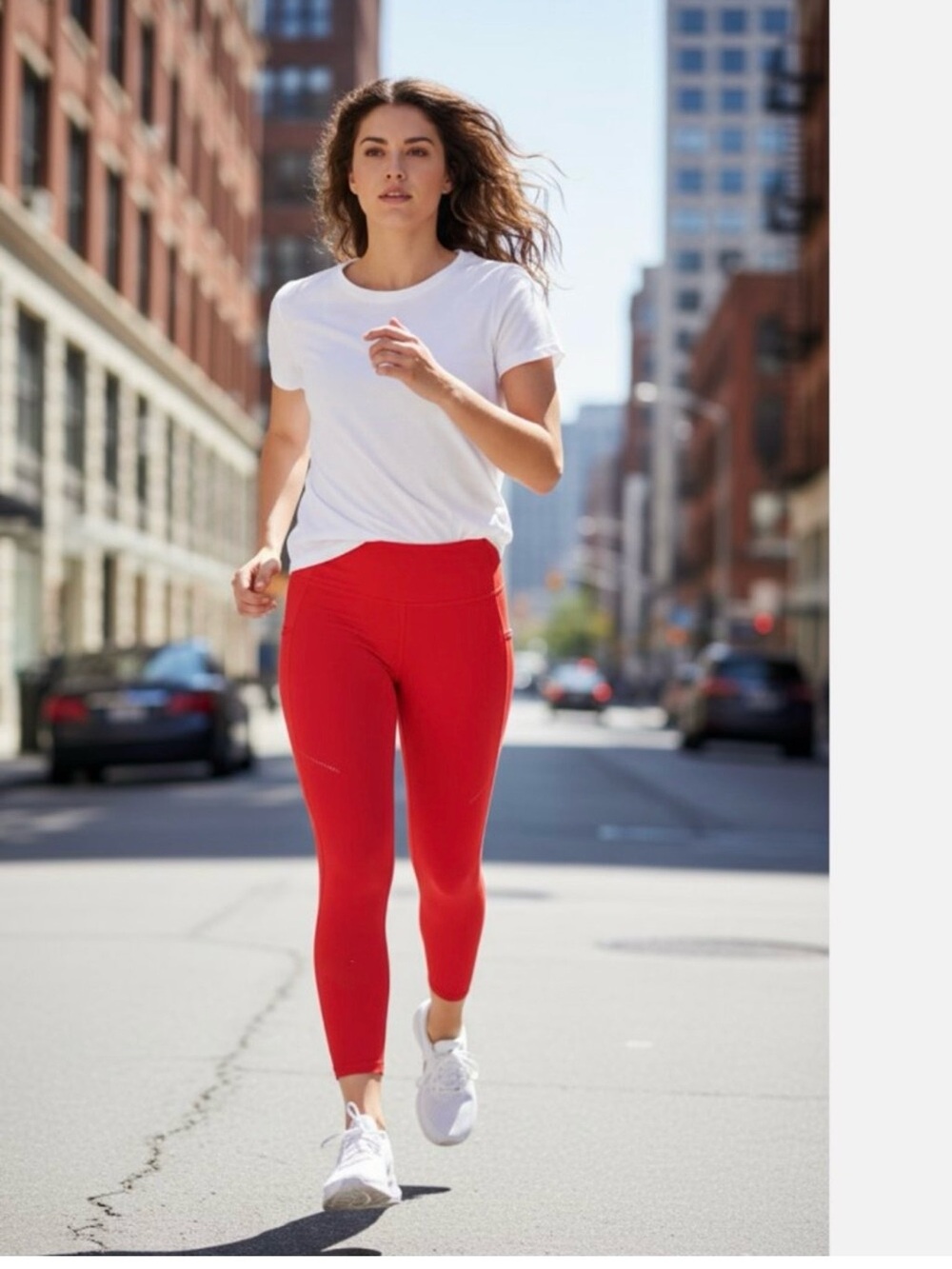 NWT Nike Swift Dri-FIT Running Leggings Red High Rise 7/8 Length X-Large